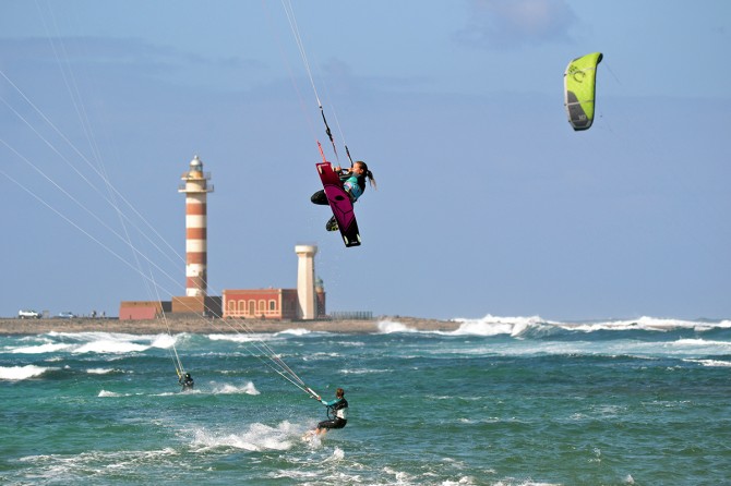 The lagoon at Lighthouse El Cotillo