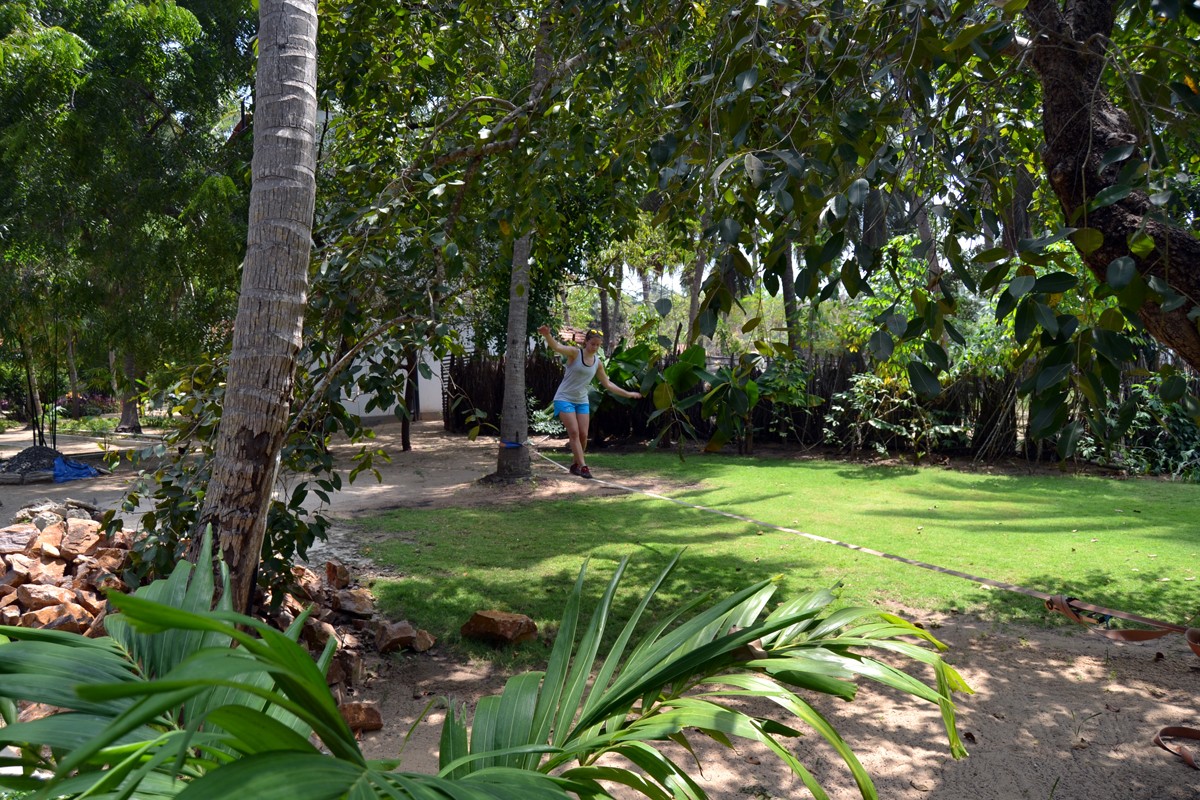 Slackline at the kitegarden