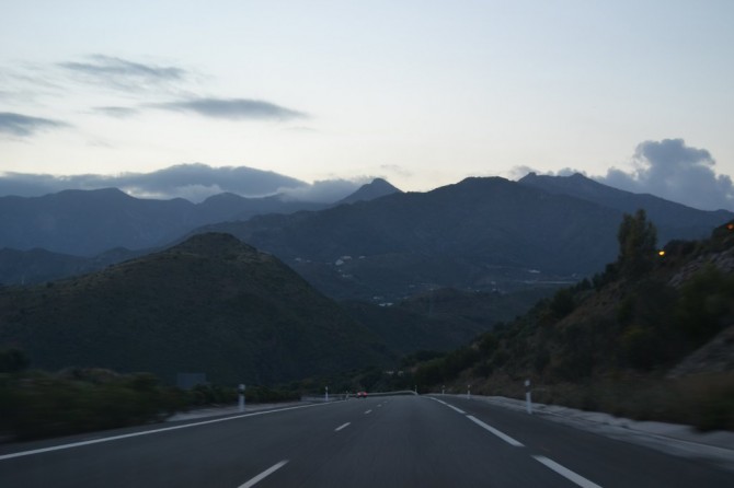 The road from Malaga to Tarifa The road from Malaga to Tarifa