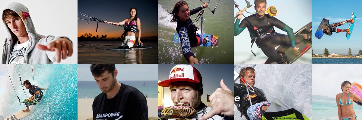 Find your favourite pro kiteboarder on Facebook and Instagram