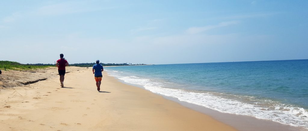 Running on the beach, Sri Lanka